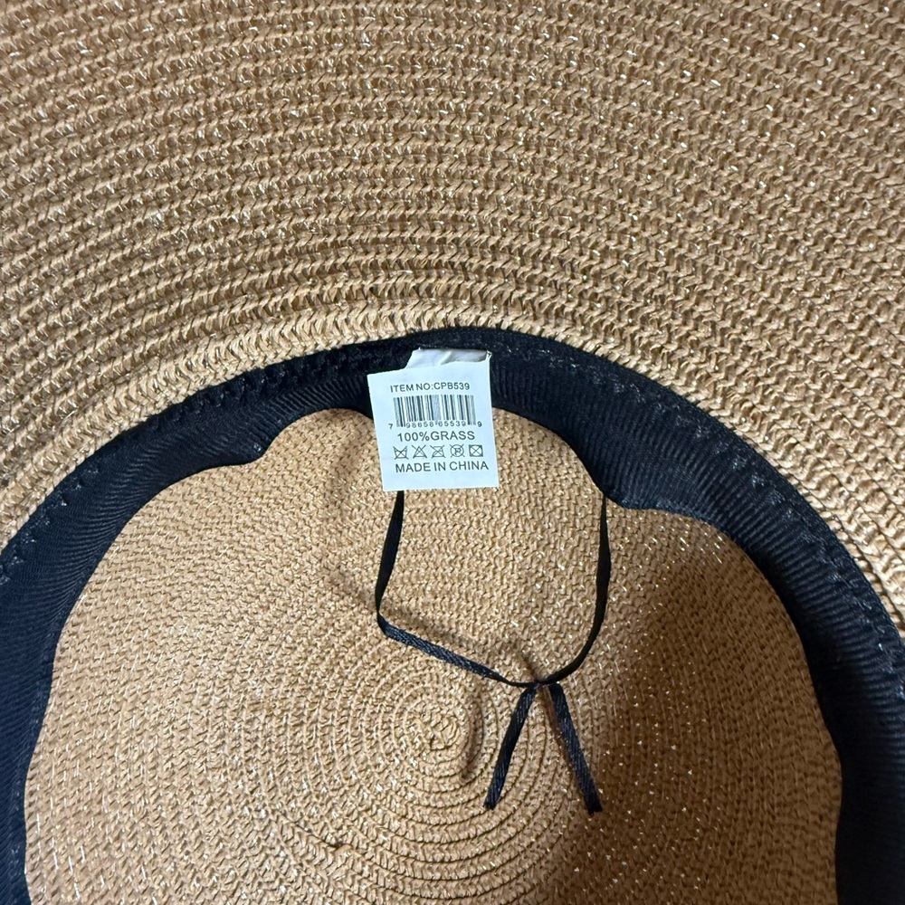 Elegant Tan Wide-Brimmed Hat - Picture 4 of 6